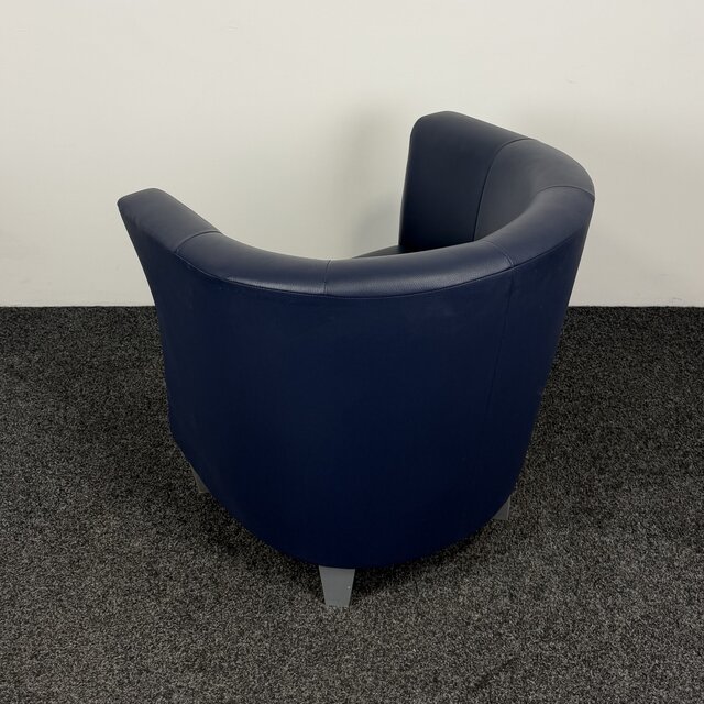 Donkerblauwe Fauteuil | Kunstleder