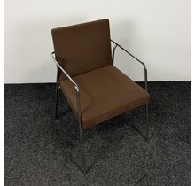 Vergaderstoel - Bruin / Chroom