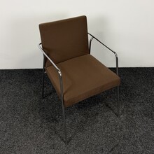 Vergaderstoel - Bruin / Chroom