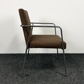 Vergaderstoel - Bruin / Chroom