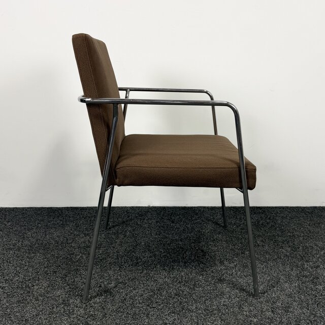 Vergaderstoel - Bruin / Chroom