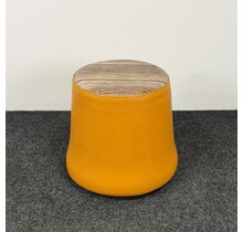 Gele Poef | Ø 38 cm