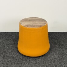 Gele Poef | Ø 38 cm