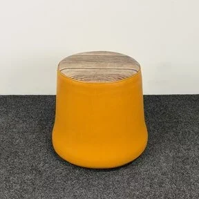 Gele Poef | Ø 38 cm