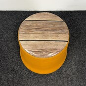 Gele Poef | Ø 38 cm