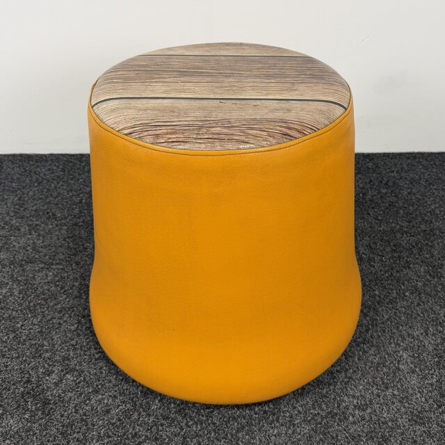 Gele Poef | Ø 38 cm