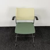 Casala Curvy Vergaderstoel | Crème / Groen