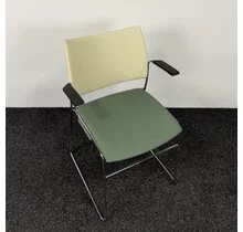 Casala Curvy Vergaderstoel | Crème / Groen