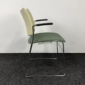 Casala Curvy Vergaderstoel | Crème / Groen