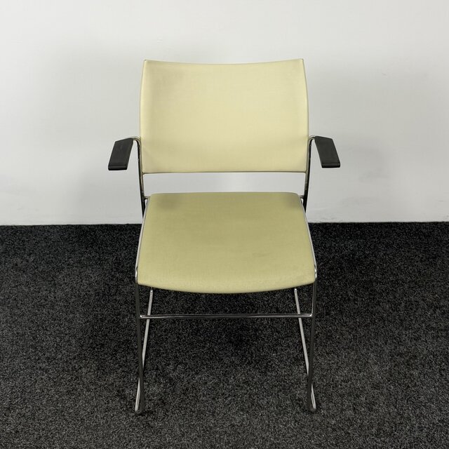 Casala Curvy Vergaderstoel | Crème / Lichtgroen
