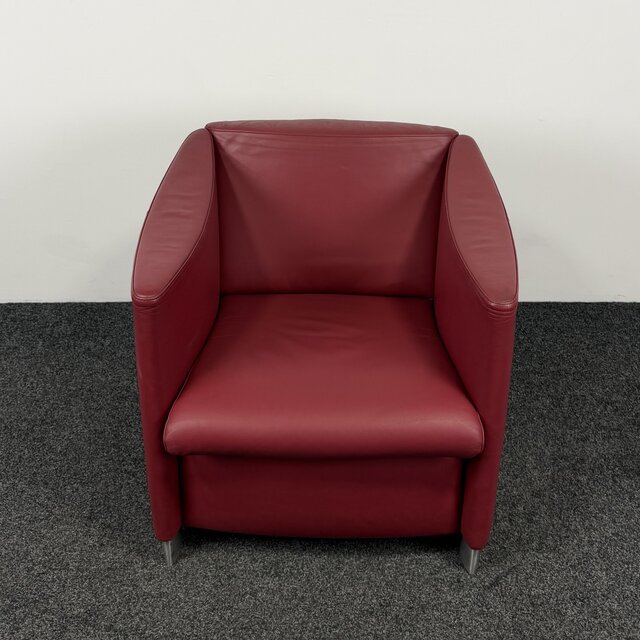Bordeauxrode Fauteuil | Kunstleder