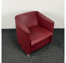 Bordeauxrode Fauteuil | Kunstleder
