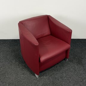 Bordeauxrode Fauteuil | Kunstleder