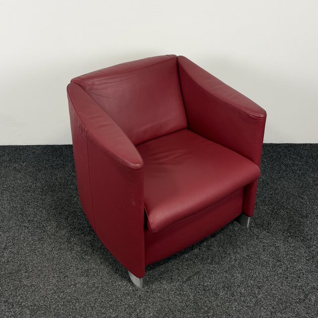Bordeauxrode Fauteuil | Kunstleder