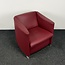 Lamers Kantoormeubelen  Bordeauxrode Fauteuil | Kunstleder