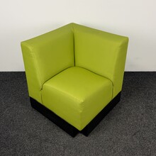 Groene Hoekfauteuil - Kunstleer