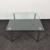 Glazen Salontafel - 68 x 68 cm | Licht beschadigd