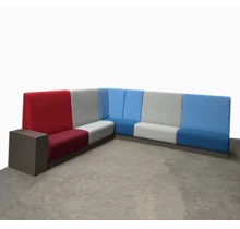 Design Hoekbank - 300 x 300 cm | Rood, Grijs & Blauw
