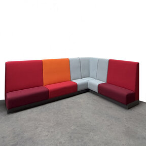 Design Hoekbank - 360 x 245 cm | Rood, Grijs & Oranje