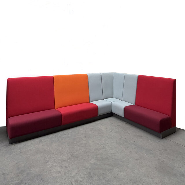 Design Hoekbank - 360 x 245 cm | Rood, Grijs & Oranje