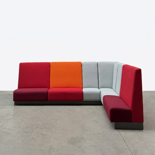 Design Hoekbank - 360 x 245 cm | Rood, Grijs & Oranje