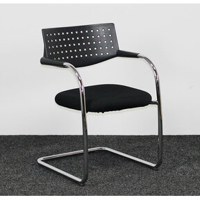 Vergaderstoel Vitra Visavis 1 - Zwart / Chroom