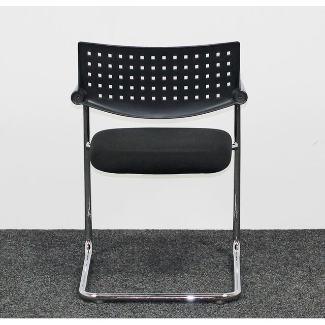 Vergaderstoel Vitra Visavis 1 - Zwart / Chroom