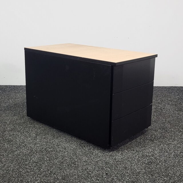 Ladeblok 3 Laden | Zwart | 51 x 42 x 78 cm