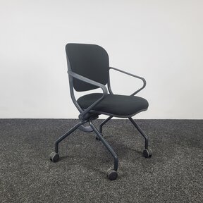 Comforto D6873 Inklapbare Vergaderstoel - Antraciet/Zwart