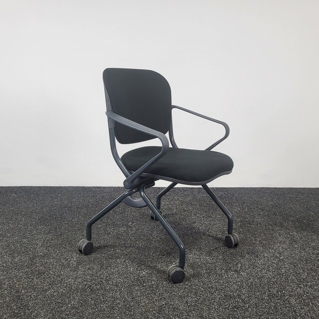 Comforto D6873 Inklapbare Vergaderstoel - Antraciet/Zwart