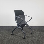 Comforto D6873 Inklapbare Vergaderstoel - Antraciet/Zwart