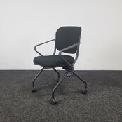 Comforto D6873 Inklapbare Vergaderstoel - Antraciet/Zwart