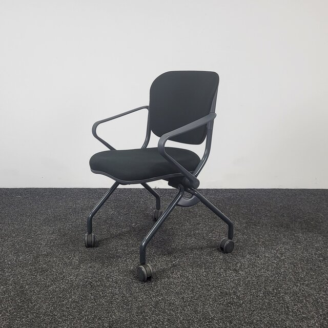 Comforto D6873 Inklapbare Vergaderstoel - Antraciet/Zwart