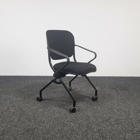 Comforto D6873 Inklapbare Vergaderstoel - Zwart