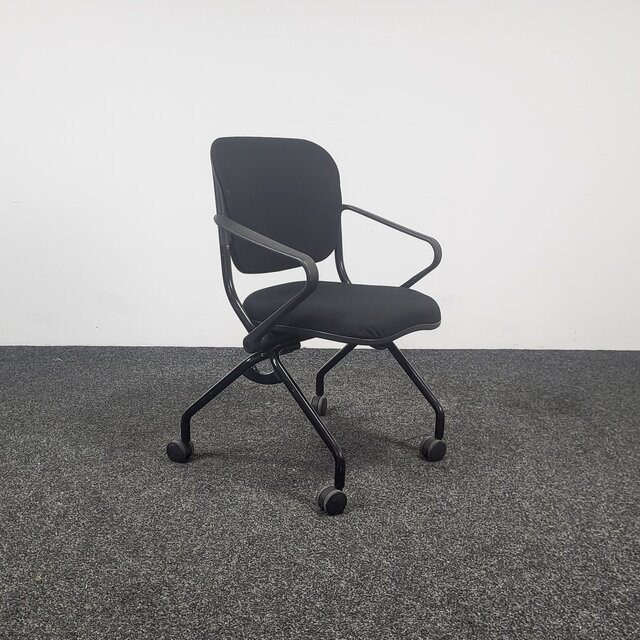 Comforto D6873 Inklapbare Vergaderstoel - Zwart