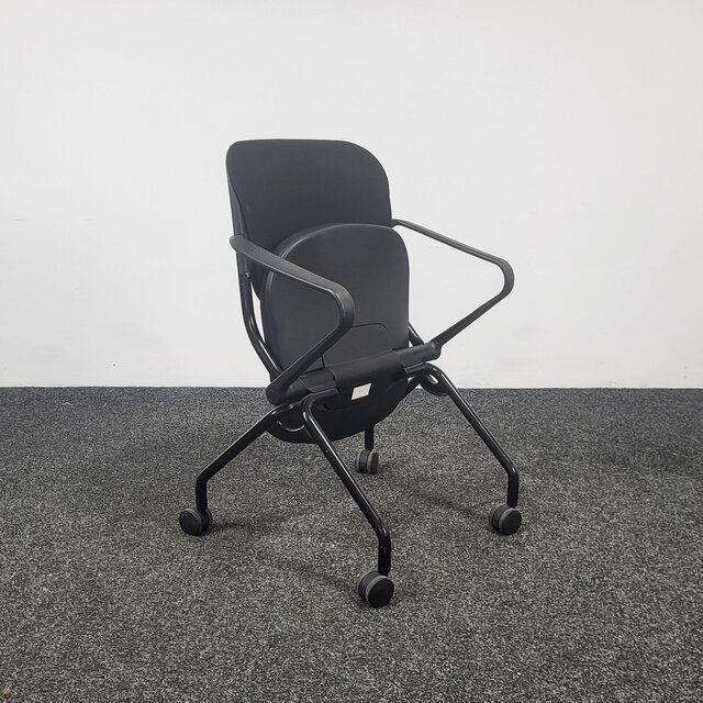 Comforto D6873 Inklapbare Vergaderstoel - Zwart