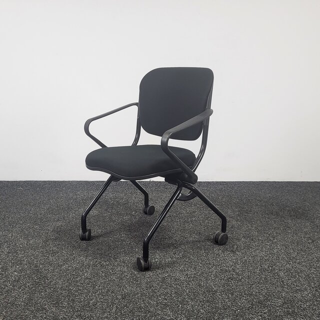Comforto D6873 Inklapbare Vergaderstoel - Zwart