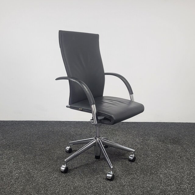 Directiestoel Ahrend 350 - Zwart Leder