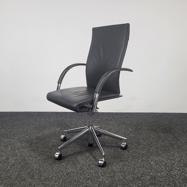 Directiestoel Ahrend 350 - Zwart Leder