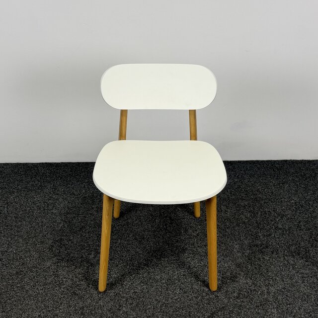 Kantinestoel Modus - Wit/Hout