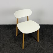 Kantinestoel Modus - Wit/Hout