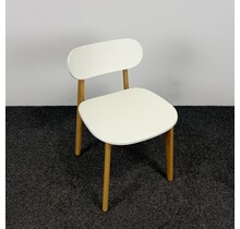 Kantinestoel Modus - Wit/Hout