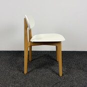 Kantinestoel Modus - Wit/Hout