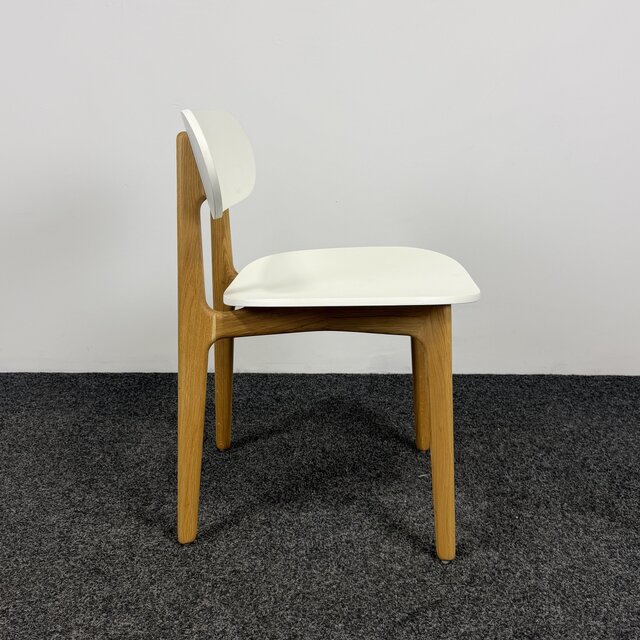 Kantinestoel Modus - Wit/Hout