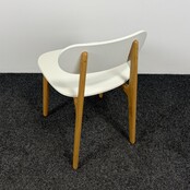 Kantinestoel Modus - Wit/Hout