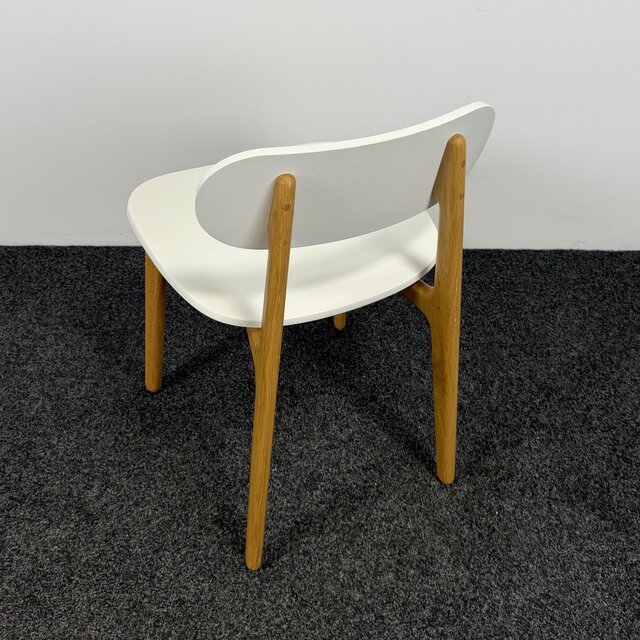 Kantinestoel Modus - Wit/Hout
