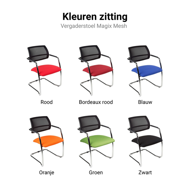 Vergaderstoel Magix Mesh - Diverse Kleuren