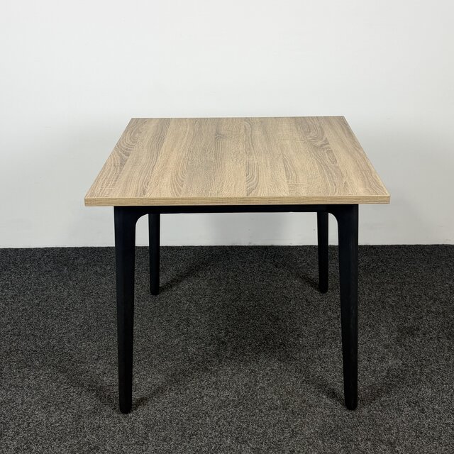 Refurbished Tafel - Zwart Onderstel | 80 x 80 cm