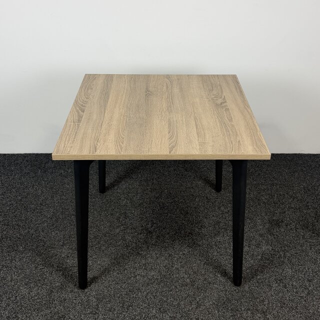 Refurbished Tafel - Zwart Onderstel | 80 x 80 cm