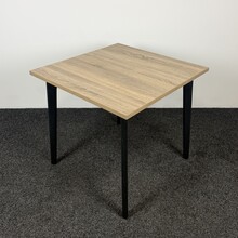 Refurbished Tafel - Zwart Onderstel | 80 x 80 cm